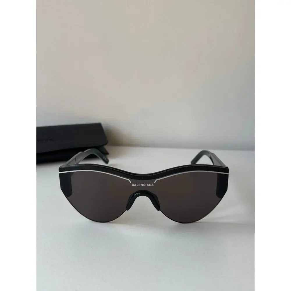 NEW Balenciaga BB0004S Ski Shield Sunglasses in Black - Picture 6 of 8